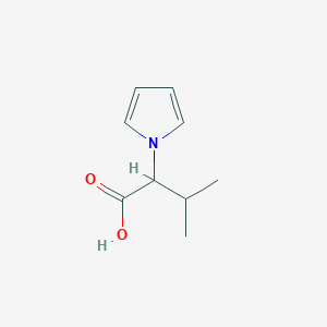 molecular formula C9H13NO2 B2607318 3-methyl-2-(1H-pyrrol-1-yl)butanoic acid CAS No. 61429-10-5