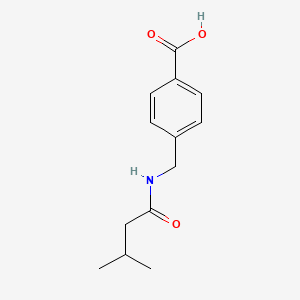 molecular formula C13H17NO3 B2607323 4-[(3-Methylbutanamido)methyl]benzoic acid CAS No. 925580-56-9