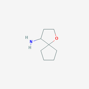 molecular formula C8H15NO B2607393 1-Oxaspiro[4.4]nonan-4-amine CAS No. 1784613-12-2