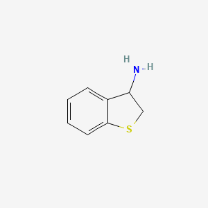 molecular formula C8H9NS B2607399 2,3-Dihydro-1-benzothiophen-3-amine CAS No. 1154342-11-6