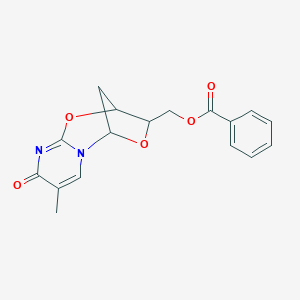 molecular formula C17H16N2O5 B026074 5'-O-benzoyl-2,3'-anhydrothymidine CAS No. 70838-44-7