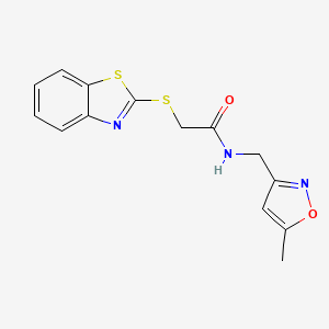 B2607477 2-(benzo[d]thiazol-2-ylthio)-N-((5-methylisoxazol-3-yl)methyl)acetamide CAS No. 1251548-13-6