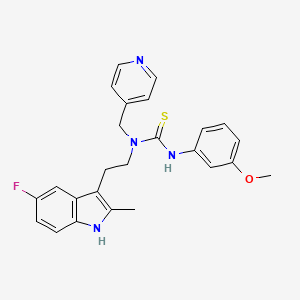 molecular formula C25H25FN4OS B2607545 1-[2-(5-fluoro-2-methyl-1H-indol-3-yl)ethyl]-3-(3-methoxyphenyl)-1-(pyridin-4-ylmethyl)thiourea CAS No. 687579-15-3