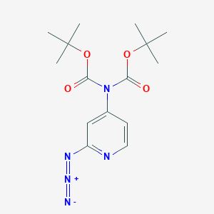 molecular formula C15H21N5O4 B2607562 Tert-butyl N-(2-azidopyridin-4-yl)-N-[(2-methylpropan-2-yl)oxycarbonyl]carbamate CAS No. 2351104-72-6
