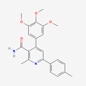 2-Methyl-6-(4-methylphenyl)-4-(3,4,5-trimethoxyphenyl)pyridine-3-carboxamide