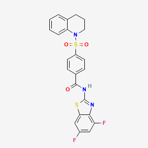 N-(4,6-difluorobenzo[d]thiazol-2-yl)-4-((3,4-dihydroquinolin-1(2H)-yl)sulfonyl)benzamide