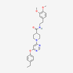 N-[2-(3,4-dimethoxyphenyl)ethyl]-1-[6-(4-ethylphenoxy)pyrimidin-4-yl]piperidine-4-carboxamide