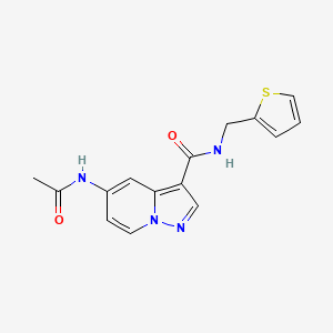5-acetamido-N-(thiophen-2-ylmethyl)pyrazolo[1,5-a]pyridine-3-carboxamide