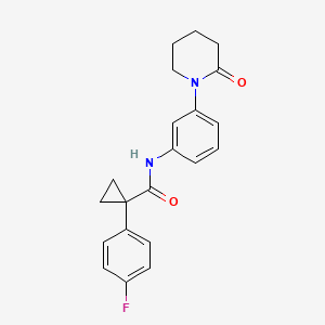1-(4-fluorophenyl)-N-(3-(2-oxopiperidin-1-yl)phenyl)cyclopropanecarboxamide