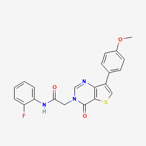 N-(2-fluorophenyl)-2-[7-(4-methoxyphenyl)-4-oxothieno[3,2-d]pyrimidin-3(4H)-yl]acetamide