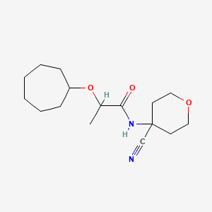 N-(4-Cyanooxan-4-yl)-2-cycloheptyloxypropanamide