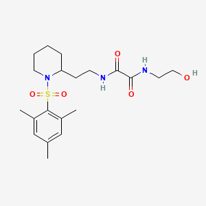 N1-(2-hydroxyethyl)-N2-(2-(1-(mesitylsulfonyl)piperidin-2-yl)ethyl)oxalamide