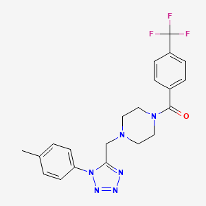 (4-((1-(p-tolyl)-1H-tetrazol-5-yl)methyl)piperazin-1-yl)(4-(trifluoromethyl)phenyl)methanone