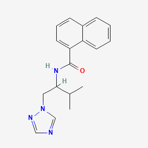 N-(3-methyl-1-(1H-1,2,4-triazol-1-yl)butan-2-yl)-1-naphthamide