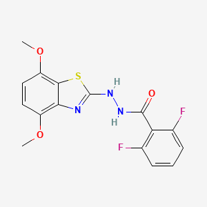 B2607636 N'-(4,7-dimethoxy-1,3-benzothiazol-2-yl)-2,6-difluorobenzohydrazide CAS No. 851988-11-9