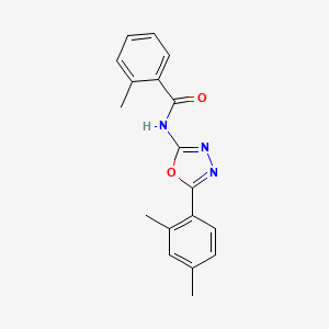 N-(5-(2,4-dimethylphenyl)-1,3,4-oxadiazol-2-yl)-2-methylbenzamide