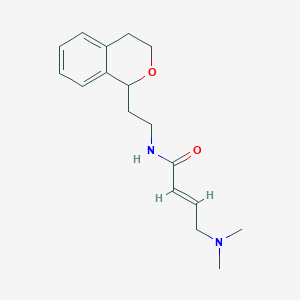molecular formula C17H24N2O2 B2607644 (E)-N-[2-(3,4-Dihydro-1H-isochromen-1-yl)ethyl]-4-(dimethylamino)but-2-enamide CAS No. 2411336-45-1
