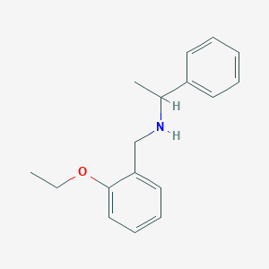 molecular formula C17H21NO B260765 N-(2-ethoxybenzyl)-N-(1-phenylethyl)amine 