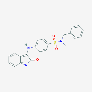 molecular formula C22H19N3O3S B260767 N-benzyl-N-methyl-4-[(2-oxoindol-3-yl)amino]benzenesulfonamide 