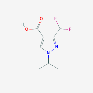 molecular formula C8H10F2N2O2 B2607679 3-(Difluoromethyl)-1-(propan-2-yl)-1h-pyrazole-4-carboxylic acid CAS No. 1244964-03-1