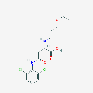 molecular formula C16H22Cl2N2O4 B2607684 4-((2,6-Dichlorophenyl)amino)-2-((3-isopropoxypropyl)amino)-4-oxobutanoic acid CAS No. 1047981-15-6