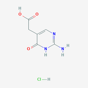 molecular formula C6H8ClN3O3 B2607686 2-(2-Amino-4-hydroxypyrimidin-5-yl)acetic acid hydrochloride CAS No. 1179364-82-9