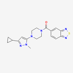 benzo[c][1,2,5]thiadiazol-5-yl(4-(3-cyclopropyl-1-methyl-1H-pyrazol-5-yl)piperazin-1-yl)methanone