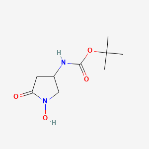 Tert-butyl N-(1-hydroxy-5-oxopyrrolidin-3-yl)carbamate