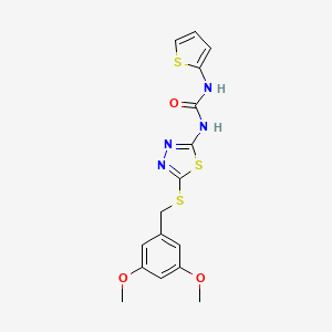 1-(5-((3,5-Dimethoxybenzyl)thio)-1,3,4-thiadiazol-2-yl)-3-(thiophen-2-yl)urea
