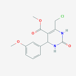 molecular formula C14H15ClN2O4 B2607705 Methyl 6-(chloromethyl)-4-(3-methoxyphenyl)-2-oxo-1,2,3,4-tetrahydropyrimidine-5-carboxylate CAS No. 1260921-36-5