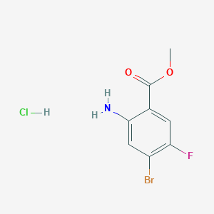 molecular formula C8H8BrClFNO2 B2607767 Methyl 2-amino-4-bromo-5-fluorobenzoate hydrochloride CAS No. 1803567-02-3
