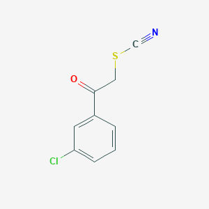 molecular formula C9H6ClNOS B2607828 2-(3-Chlorophenyl)-2-oxoethyl thiocyanate CAS No. 43045-12-1