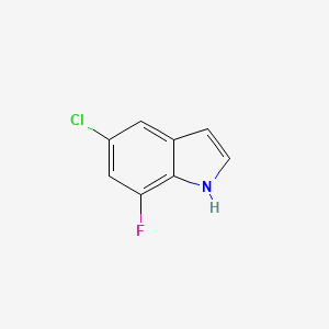 molecular formula C8H5ClFN B2607857 5-chloro-7-fluoro-1H-indole CAS No. 1227499-38-8