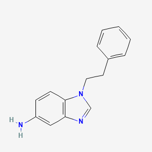 molecular formula C15H15N3 B2607858 1-Phenethyl-1H-benzoimidazol-5-ylamine CAS No. 831204-36-5