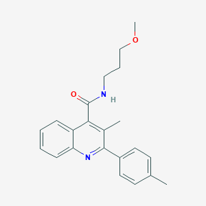 molecular formula C22H24N2O2 B260788 N-(3-methoxypropyl)-3-methyl-2-(4-methylphenyl)quinoline-4-carboxamide 