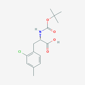 molecular formula C15H20ClNO4 B2607881 (2S)-2-{[(tert-butoxy)carbonyl]amino}-3-(2-chloro-4-methylphenyl)propanoic acid CAS No. 1993339-20-0