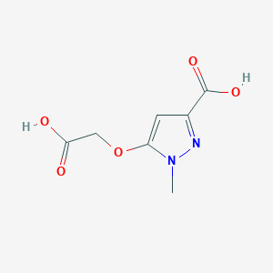 molecular formula C7H8N2O5 B2607884 5-(Carboxymethoxy)-1-methyl-1H-pyrazole-3-carboxylic acid CAS No. 679436-55-6