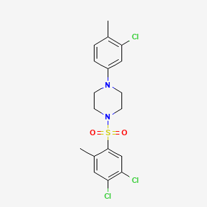 B2607888 1-(3-Chloro-4-methylphenyl)-4-(4,5-dichloro-2-methylbenzenesulfonyl)piperazine CAS No. 929493-20-9