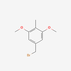 molecular formula C10H13BrO2 B2607925 Benzene, 5-(bromomethyl)-1,3-dimethoxy-2-methyl- CAS No. 35047-51-9