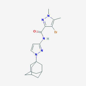 molecular formula C19H24BrN5O B260797 N-[1-(1-adamantyl)-1H-pyrazol-3-yl]-4-bromo-1,5-dimethyl-1H-pyrazole-3-carboxamide 