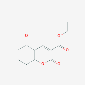 molecular formula C12H12O5 B2608012 ethyl 2,5-dioxo-5,6,7,8-tetrahydro-2H-chromene-3-carboxylate CAS No. 1646839-55-5