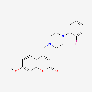 B2608020 4-[[4-(2-Fluorophenyl)piperazin-1-yl]methyl]-7-methoxychromen-2-one CAS No. 877793-79-8