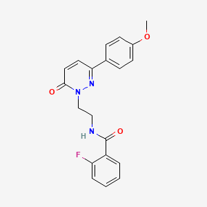 molecular formula C20H18FN3O3 B2608029 2-fluoro-N-(2-(3-(4-methoxyphenyl)-6-oxopyridazin-1(6H)-yl)ethyl)benzamide CAS No. 923165-04-2