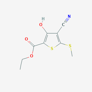 Ethyl 4-cyano-3-hydroxy-5-(methylthio)thiophene-2-carboxylate