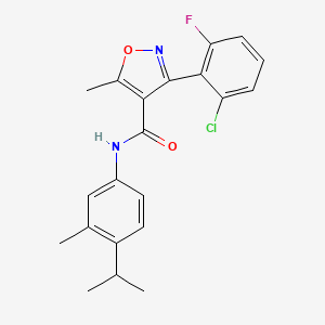 3-(2-chloro-6-fluorophenyl)-N-(4-isopropyl-3-methylphenyl)-5-methyl-4-isoxazolecarboxamide