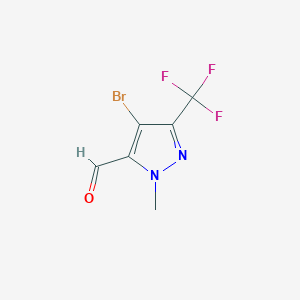 4-Bromo-2-methyl-5-(trifluoromethyl)pyrazole-3-carbaldehyde