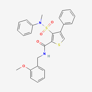 N-(2-methoxybenzyl)-3-[methyl(phenyl)sulfamoyl]-4-phenylthiophene-2-carboxamide