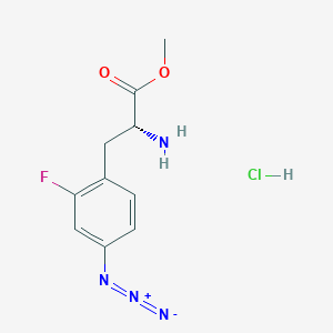 Methyl (2R)-2-amino-3-(4-azido-2-fluorophenyl)propanoate;hydrochloride