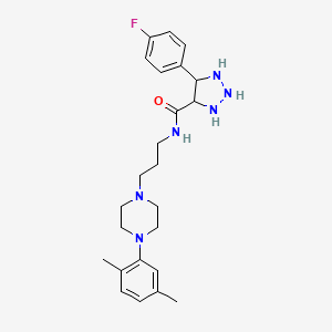 N-[3-[4-(2,5-dimethylphenyl)piperazin-1-yl]propyl]-5-(4-fluorophenyl)triazolidine-4-carboxamide