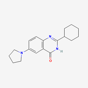2-cyclohexyl-6-(1-pyrrolidinyl)-4(3H)-quinazolinone